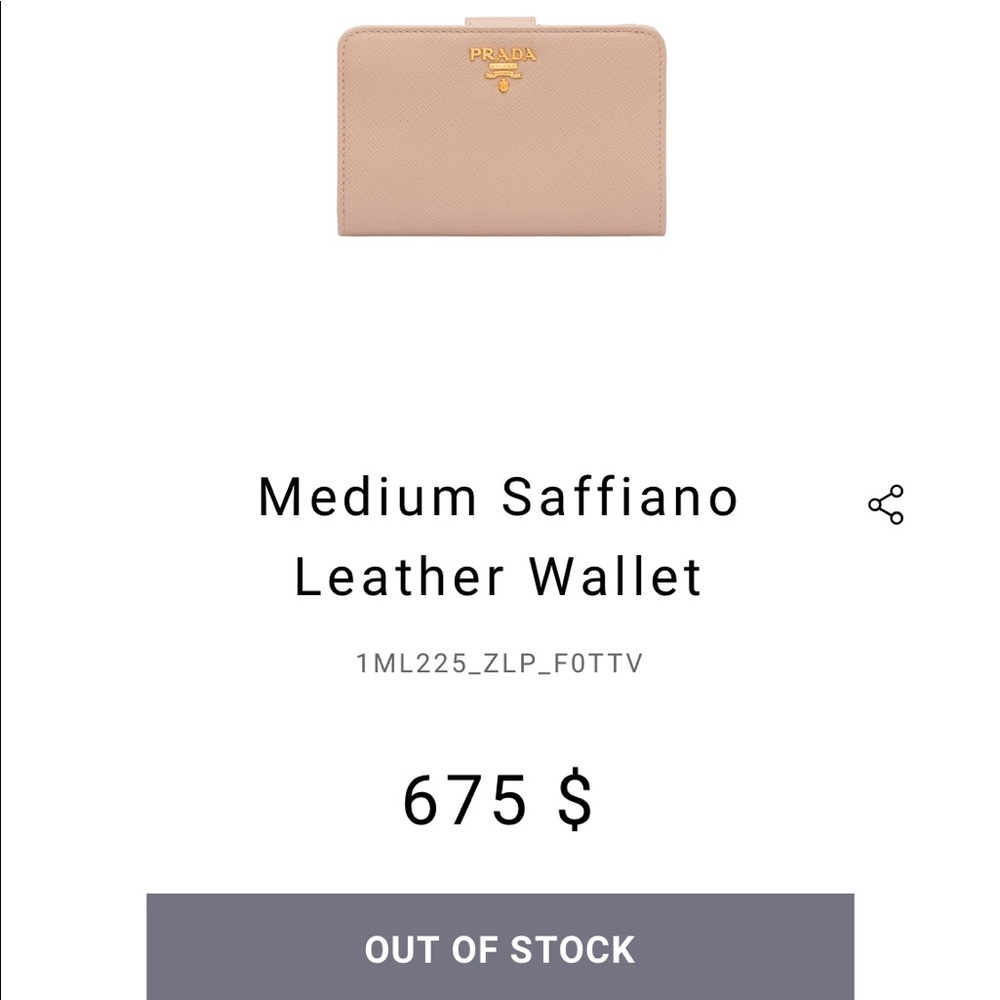 Prada Medium Saffiano Leather Wallet